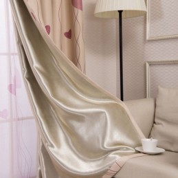 Cortinas Opacas Con Estampado De Corazones Para Sala De Estar Y Dormitorio