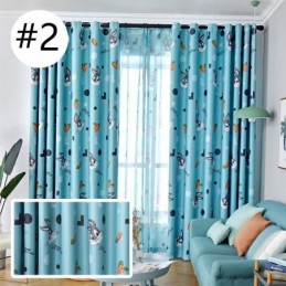 Cortina Opaca Hecha A Medida Con Estampado De Dibujos Animados Para Habitación Infantil