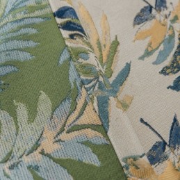 Cortina Opaca Espesa Max, Hecha A Medida, Con Diseño De Hojas De Plátano Verde, Jacquard, Para Oscurecer La Habitación.