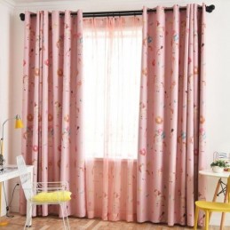 Cortina Opaca Hecha A Medida Con Estampado De Dibujos Animados Para Habitación Infantil