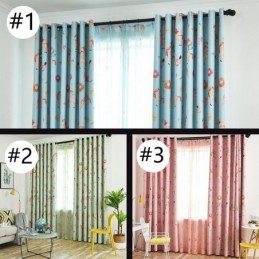 Cortina Opaca Hecha A Medida Con Estampado De Dibujos Animados Para Habitación Infantil