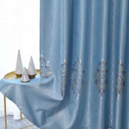 Cortina Jacquard Europea, Hecha A Medida, Moderna, Opaca Y Personalizada Para Sala De Estar.