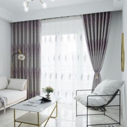 Cortinas Opacas Modernas De Tela Jacquard Con Diseño De Árbol