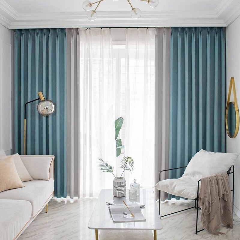 Cortina Opaca Hecha A Medida, Tratamiento De Ventana De Color Sólido