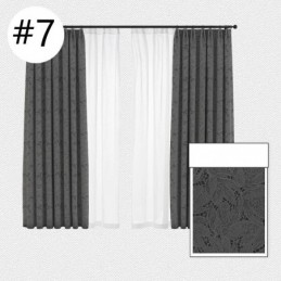 Elegantes Cortinas Opacas Con Estampado De Hojas Para Sala De Estar