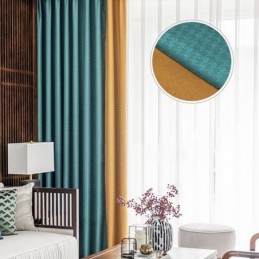 Cortina Jacquard De Pata De Gallo, Hecha A Medida, Opaca Para Sala De Estar Y Dormitorio.