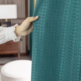 Cortina Jacquard De Pata De Gallo, Hecha A Medida, Opaca Para Sala De Estar Y Dormitorio.