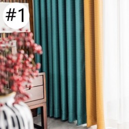 Cortina Jacquard De Pata De Gallo, Hecha A Medida, Opaca Para Sala De Estar Y Dormitorio.