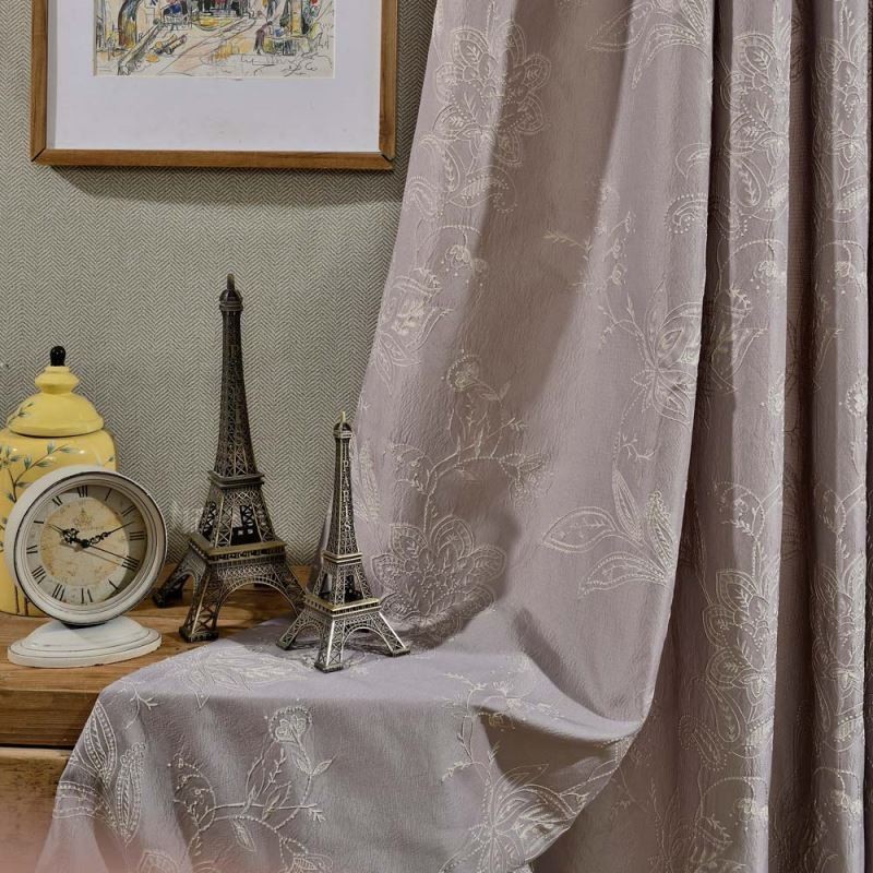 Cortina Retro Semiopaca Hecha A Medida, Cortina De Precisión Jacquard Para Sala De Estar