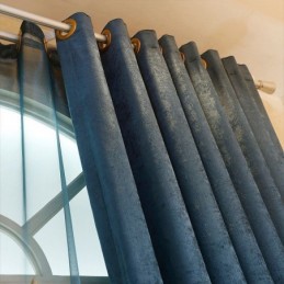 Cortina De Chenilla Hecha A Medida, Cortina Hueca Con Bordado De Flores