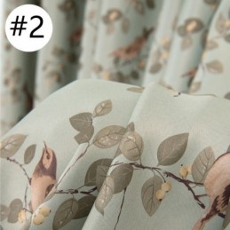 Cortinas Opacas Estilo Pastoral Americano Con Estampado De Pájaros, Hechas A Medida Para Sala De Estar Y Dormitorio.