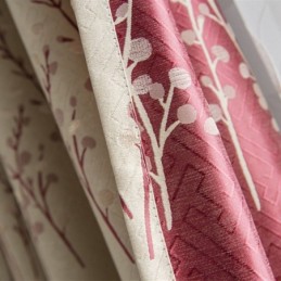 Cortina Con Estampado Botánico, Hecha A Medida, Con Aislamiento Térmico Y De Bajo Consumo.