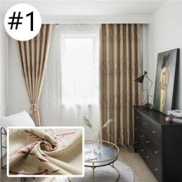 Cortina Con Estampado Botánico, Hecha A Medida, Con Aislamiento Térmico Y De Bajo Consumo.