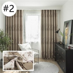 Cortina Con Estampado Botánico, Hecha A Medida, Con Aislamiento Térmico Y De Bajo Consumo.