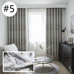 Cortina Con Estampado Botánico, Hecha A Medida, Con Aislamiento Térmico Y De Bajo Consumo.