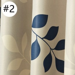 Cortinas Opacas Con Estampado De Hojas Pastorales Para Sala De Estar