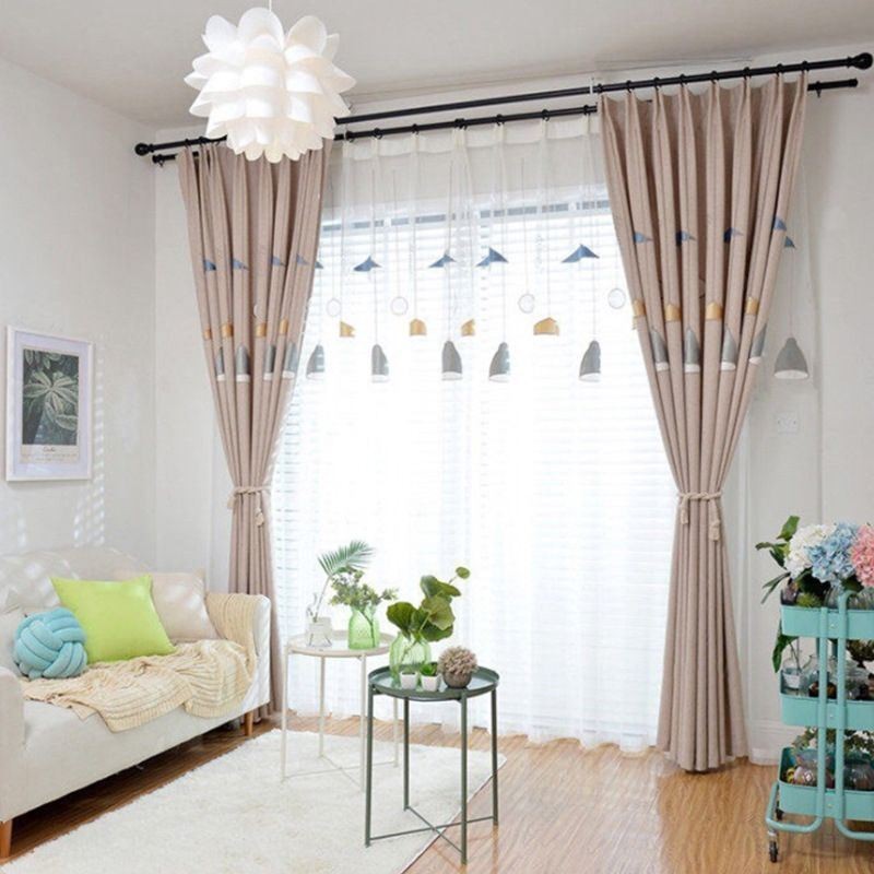 Cortina De Araña Bordada De Alta Calidad, Hecha A Medida, Para Sala De Estar.