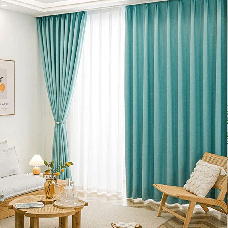 Cortinas Opacas Modernas De Color Sólido, Hechas A Medida, Para Sala De Estar Y Dormitorio.