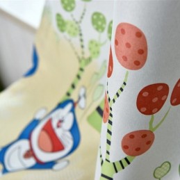 Cortina Opaca Con Estampado De Doraemon, Hecha A Medida, Para Habitación Infantil