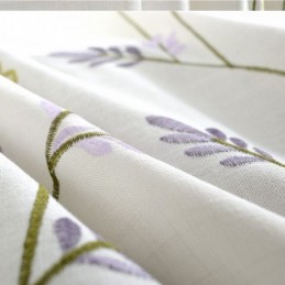 Cortinas Nórdicas Blancas Semiopacas Con Diseño De Mariposas Y Flores, Hechas A Medida Para Sala De Estar.