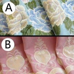 Cortina Para El Hogar Hecha A Medida Cortina Estilo Europeo Con Bordado Floral