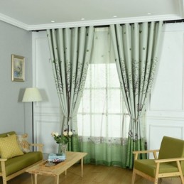 Cortinas Pastorales Modernas Con Estampado De Árboles Para Sala De Estar Y Dormitorio