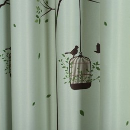 Cortinas Pastorales Modernas Con Estampado De Árboles Para Sala De Estar Y Dormitorio