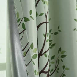 Cortinas Pastorales Modernas Con Estampado De Árboles Para Sala De Estar Y Dormitorio