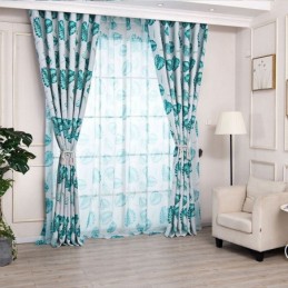 Cortinas Modernas Con Estampado Tropical Y Hojas Verdes Para Ventana De Sala De Estar