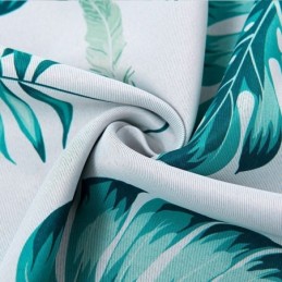 Cortinas Modernas Con Estampado Tropical Y Hojas Verdes Para Ventana De Sala De Estar