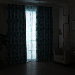 Cortinas Modernas Con Estampado Tropical Y Hojas Verdes Para Ventana De Sala De Estar