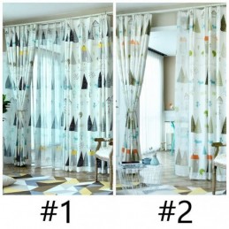 Cortina Hecha A Medida Cortina Con Estampado De Bosque Ventana