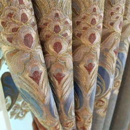 Cortina De Chenilla Hecha A Medida, Estilo Europeo, Para Tratamiento De Ventanas