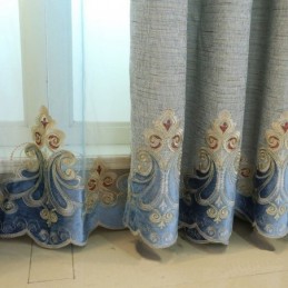 Cortina De Chenilla Hecha A Medida, Estilo Europeo, Para Tratamiento De Ventanas