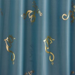 Cortina Opaca Hecha A Medida Con Patrón De Personajes De Estilo Nórdico