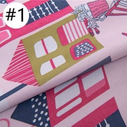 Cortinas Opacas Con Diseño De Casa De Dibujos Animados Para Habitación Infantil, Hechas A Medida.