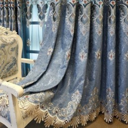 Cortina De Chenilla Hecha A Medida, Estilo Europeo, Para Sala De Estar