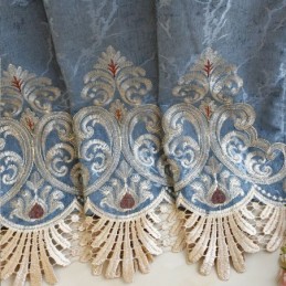 Cortina De Chenilla Hecha A Medida, Estilo Europeo, Para Sala De Estar