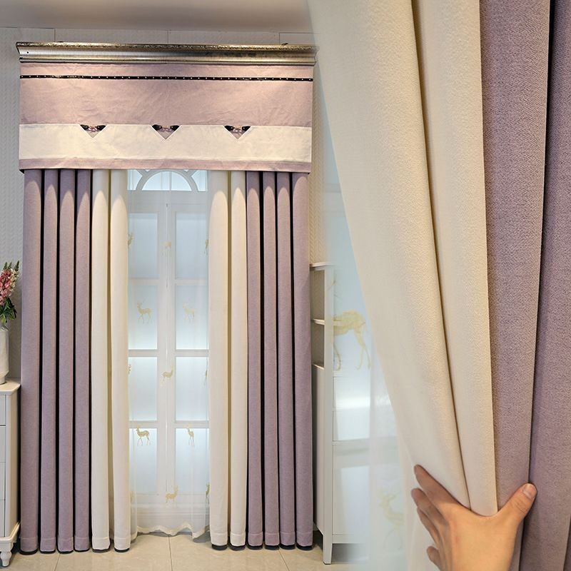 Cortina Opaca De Color Liso Hecha A Medida Para Sala De Estar