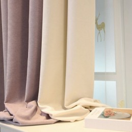 Cortina Opaca De Color Liso Hecha A Medida Para Sala De Estar