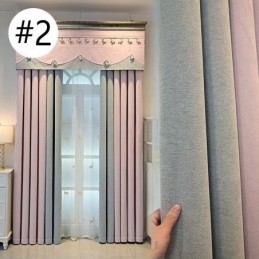 Cortina Opaca De Color Liso Hecha A Medida Para Sala De Estar