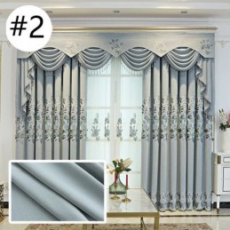 Cortina Para El Hogar Hecha A Medida Cortina Estilo Europeo Con Bordado Floral