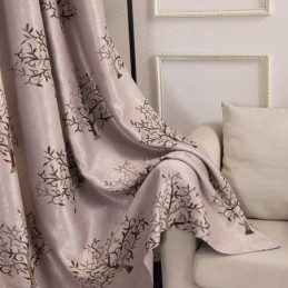 Cortinas Opacas Modernas De Tela Jacquard Con Diseño De Árbol