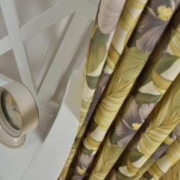 Cortina Opaca Country Max Hecha A Medida Con Estampado Floral Para Dormitorio