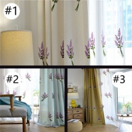 Cortina De Lino Y Algodón Hecha A Medida, Cortina Minimalista Bordada