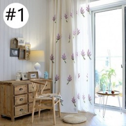 Cortina De Lino Y Algodón Hecha A Medida, Cortina Minimalista Bordada