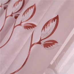 Cortinas Opacas Con Estampado De Hojas Para Sala De Estar