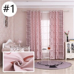 Cortinas Opacas Con Estampado De Hojas Para Sala De Estar