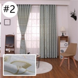 Cortinas Opacas Con Estampado De Hojas Para Sala De Estar