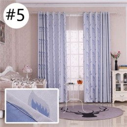 Cortinas Opacas Con Estampado De Hojas Para Sala De Estar